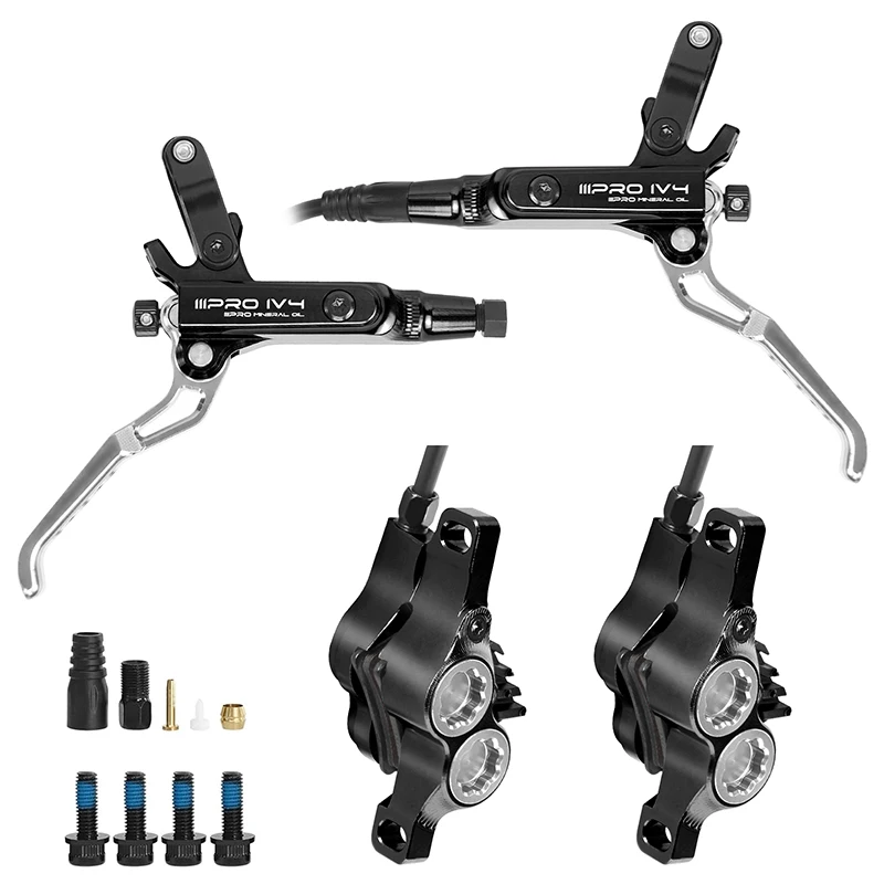 IIIPRO IV4 Fahrrad-Hydraulikbremsen-Set, 4-Kolben-Fahrrad, hydraulischer Scheibenbremsen-Set, 160 mm, Rennrad, MTB, Öldruck-Bremsscheibe – Detail 7