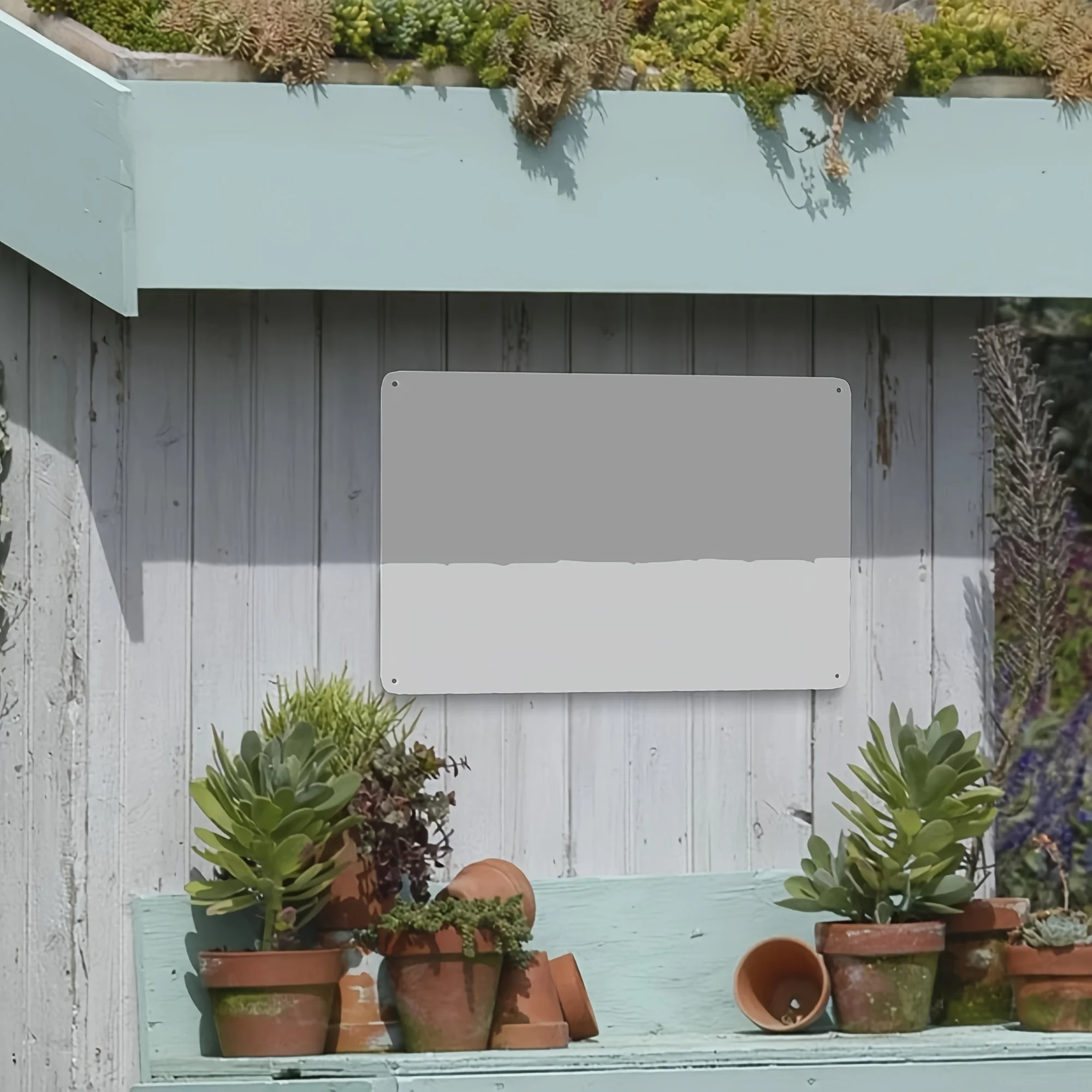 لافتة مسطحة ثنائية الأبعاد، عيد ميلاد سعيد سانتا كلوز ورنة معدنية من القصدير - ديكور حائط عتيق للمنزل، البار، المرآب، المقهى، النادي - مسطح ثنائي الأبعاد #4