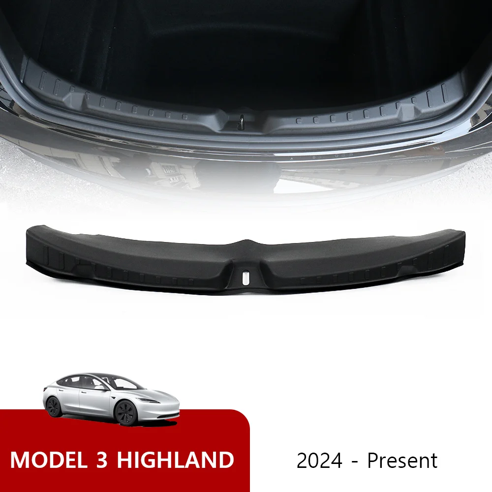 For Tesla New Model 3 Highland 2024 Trunk Threshold Strip TPE or Metal Back Sill Anti Scratch Protection Lid