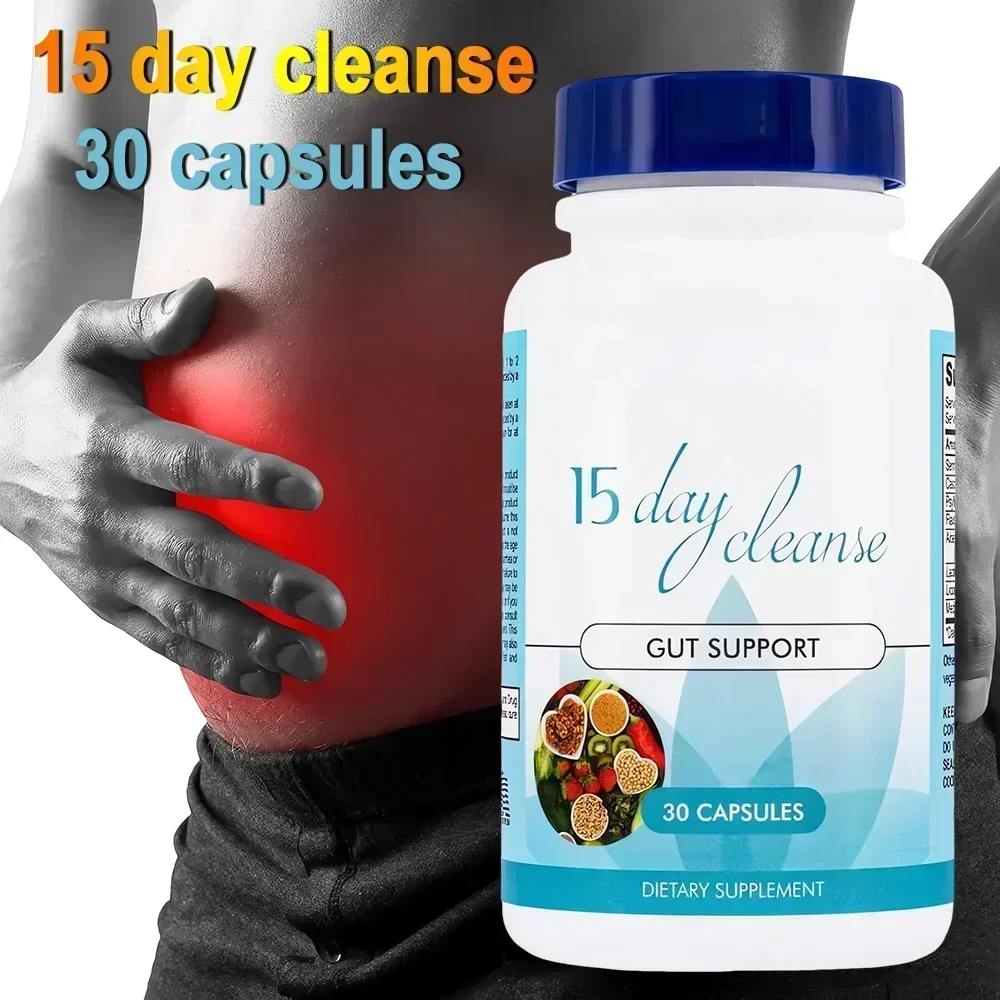 Newest 30 Capsules One Bottle TK Hot 15 Day Bowel CLEANSE CAPSULES Constipation & Diarrhea Home Travel Essentials Gifts