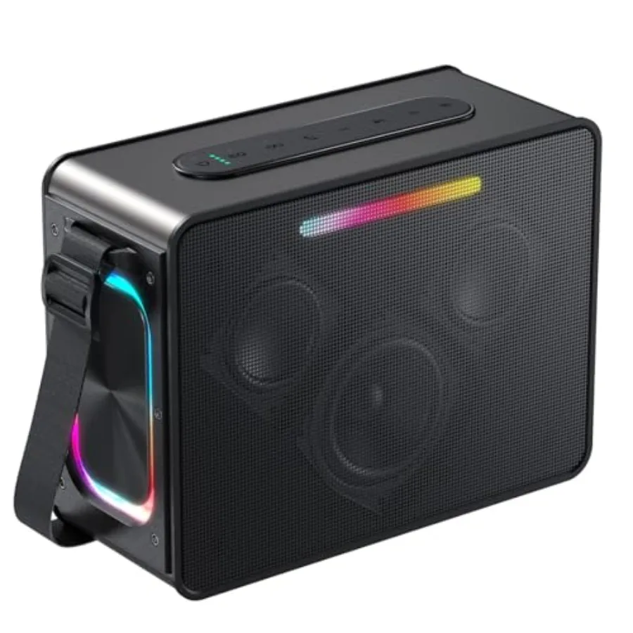 

100W Peak Bluetooth Speaker, Loud Wireless Portable Speaker IPX6 Waterproof Outdoor Speaker with LED Lights Powerful Stereo Sou