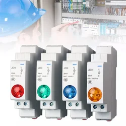 1pc Din Rail Mount LED Signal Lamp Series AC/DC 24V 220V Indicating Indication Pilot Lights JD9 Power Signal Light