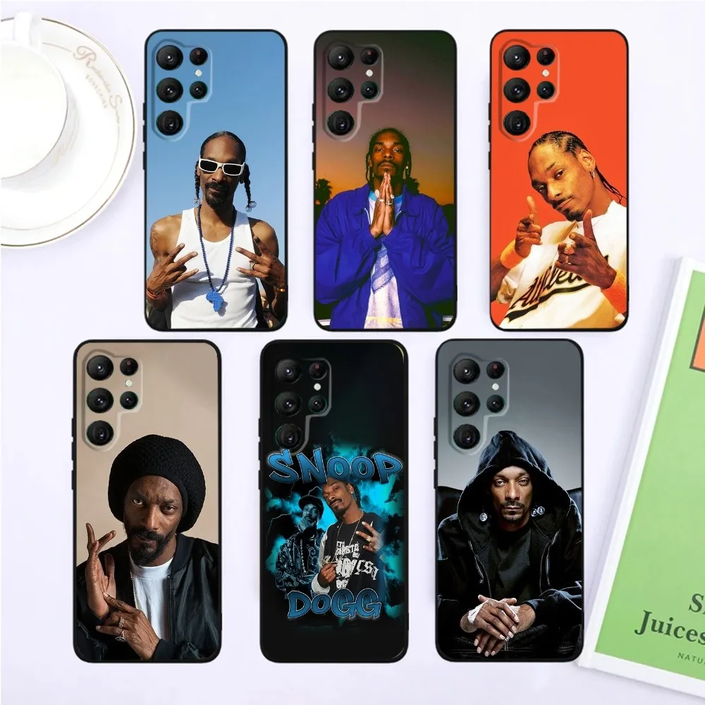 Rapper S-Snoop D-Dogg Phone Case For SamsungS24,S23,S22,S21,Ultra Pro S10,S30Plus,S9,20lite Black Cover