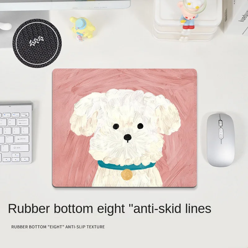 Cute Sherry small mouse pad kawaii desk mat with Stitched Edge non-Slip rubber base pc accessories laptop office pad gaming mats