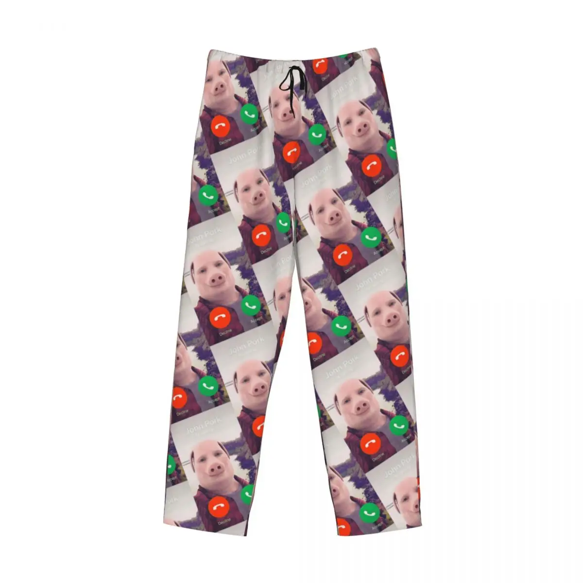 مخصص جون بورك يدعو بيجامة السراويل ملابس خاصة الرجال حزام مطاط مضحك خنزير النوم صالة قيعان مع جيوب
