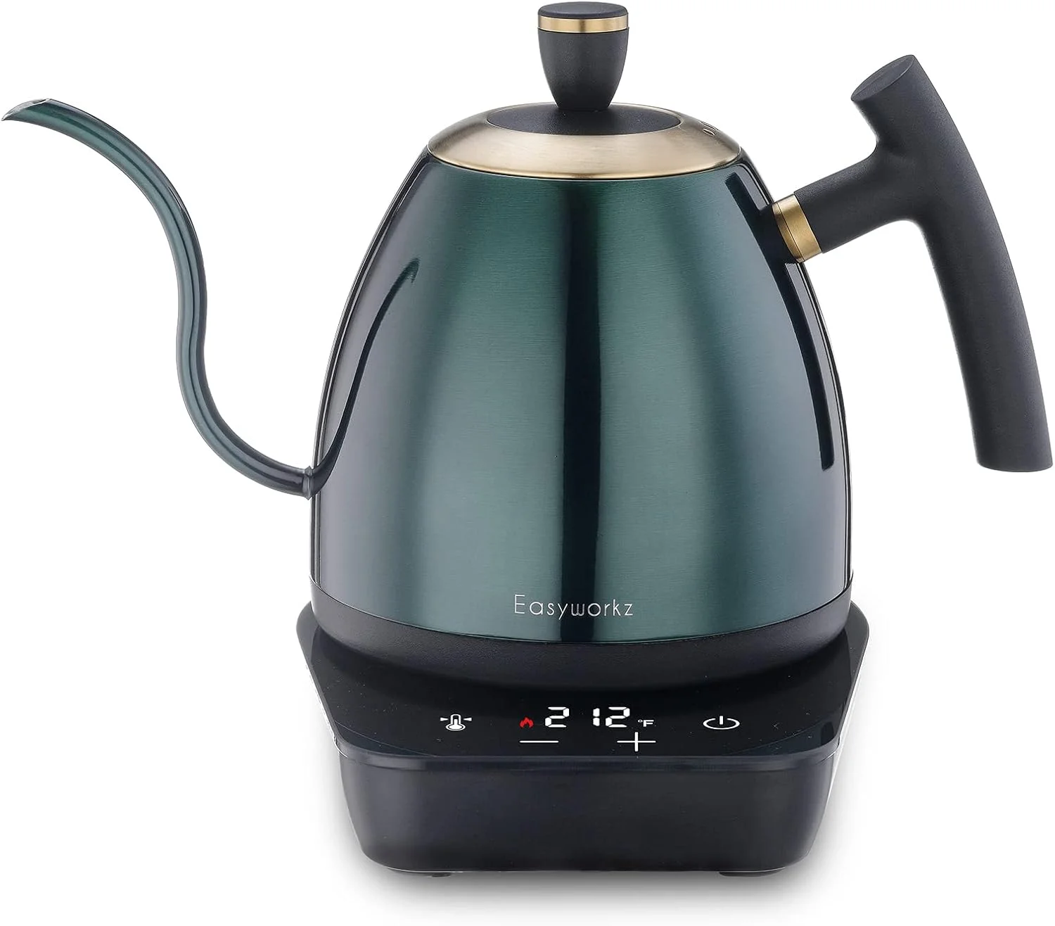 

Easyworkz US-grade plug temperature-controlled, quick-heating electric gooseneck coffee pot, stainless steel hand-drip teapot