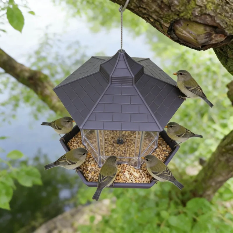 Großvolumiger Kolibri-Futterspender Automatischer Auslaufsicherer Hängender Vogelfutterspender für den Außenbereich Spezialisierte Gartenbedarf