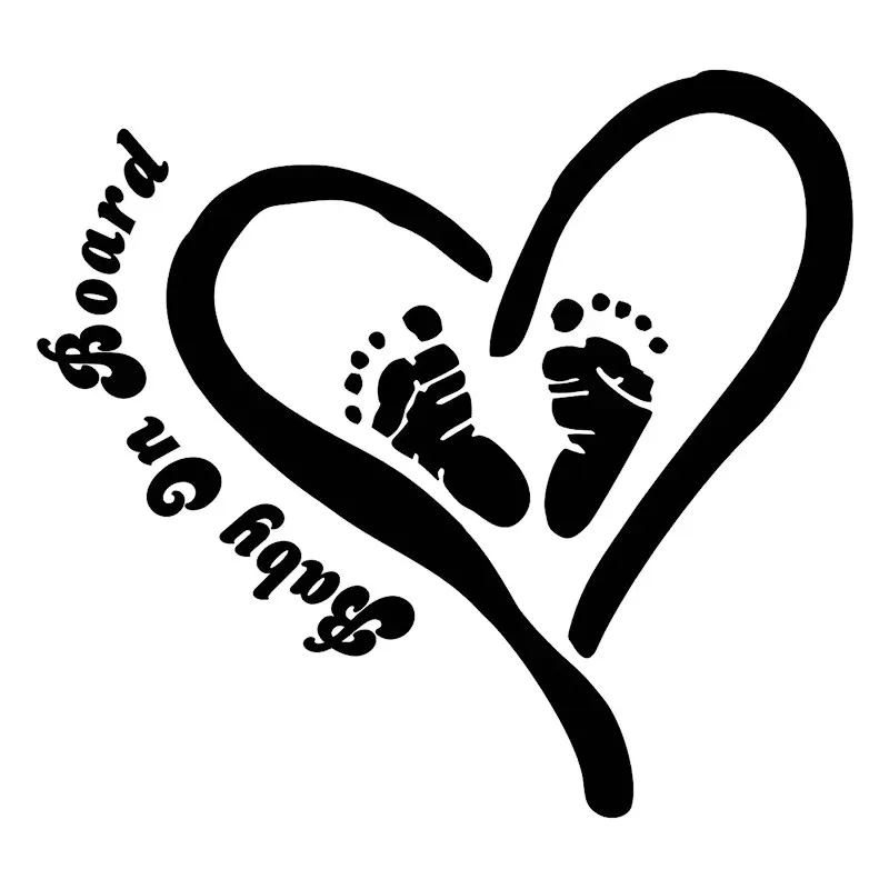 

Baby on top of small feet design cute styling window bumper motorcycle accessories home decoration vinyl car stickers