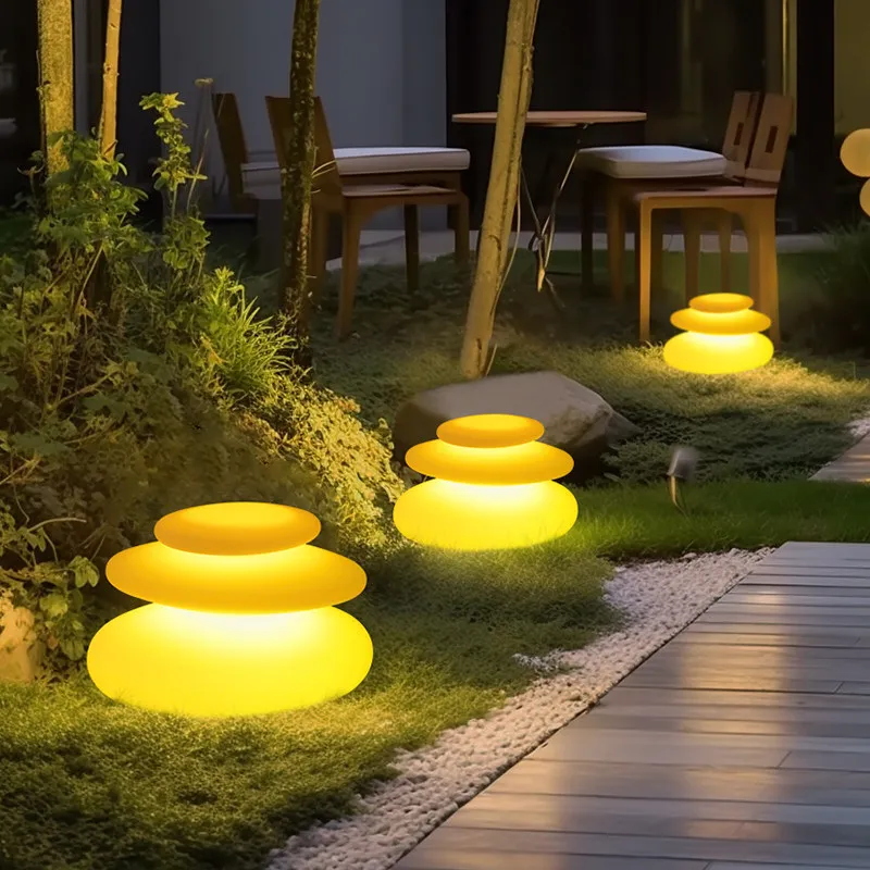 

Outdoor waterproof stone lamp villa garden lawn decoration atmosphere courtyard landscape decoration pebble floor lamp