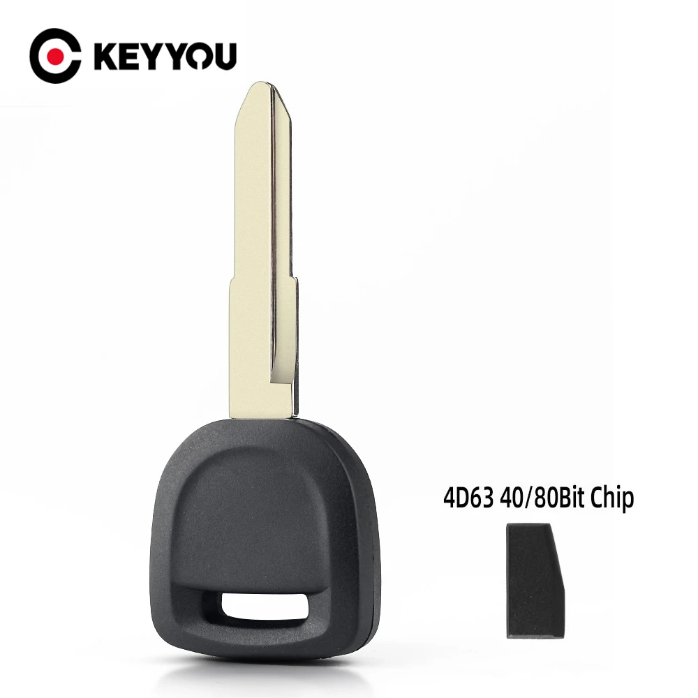 KEYYOU Transponder Chip Ignition Key Uncut Blade 4D-63 For Mazda 2 3 5 6 CX7 +9 MX5 RX8 with/without 4D63 Chip