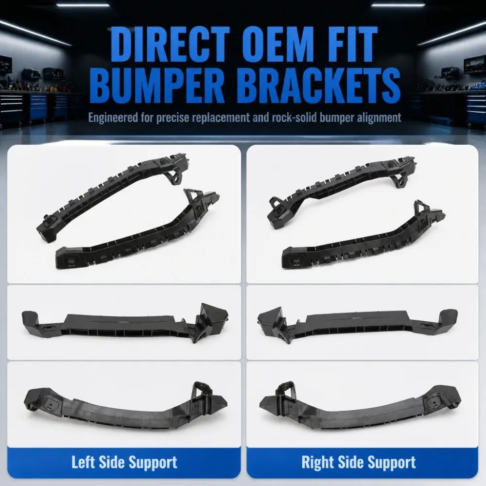 1 Pair ABS Bumper Bracket Set Black Bumper Support Holder for Subaru Impreza WRX STI (GE/GV/GH/GR) 2008-2014