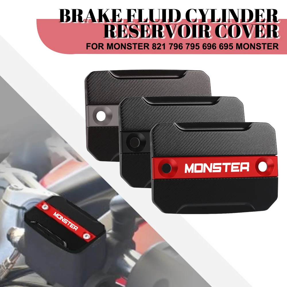 

Motorcycle Accessories Front Aluminium Brake Clutch Fluid Reservoir Cover Caps For Ducati Monster 821 796 795 696 695 MONSTER