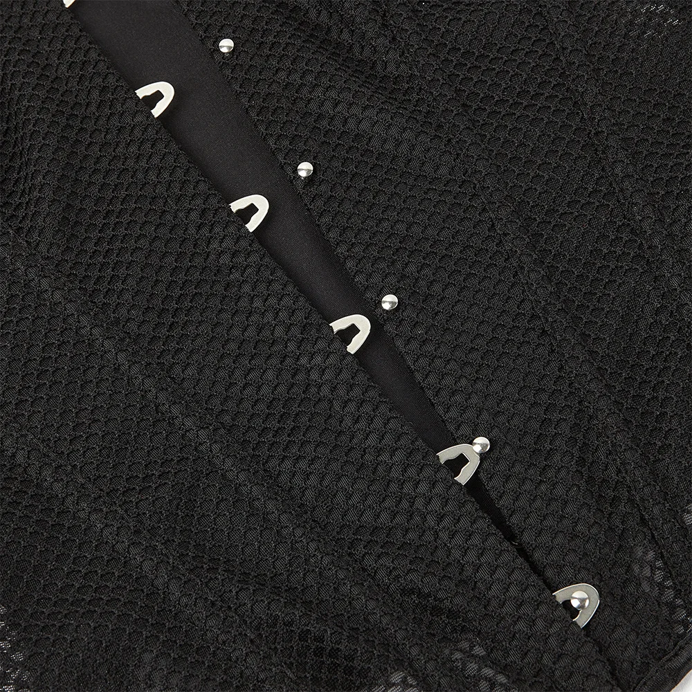 مشد شبكي أسود، ملابس داخلية صيفية قابلة للتنفس، AliExpress التجارة الإلكترونية عبر الحدود Pinduoduo 2025 موديل جديد