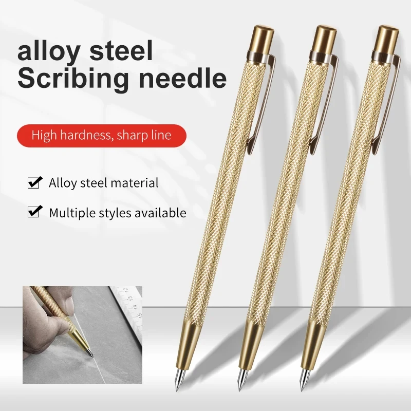 3/5/10Pcs Diamond Scribing Pen Tungsten Steel Tip Carbide Marker Engraving Pen for Glass Ceramic Metal Wood Engraving Hand Tools