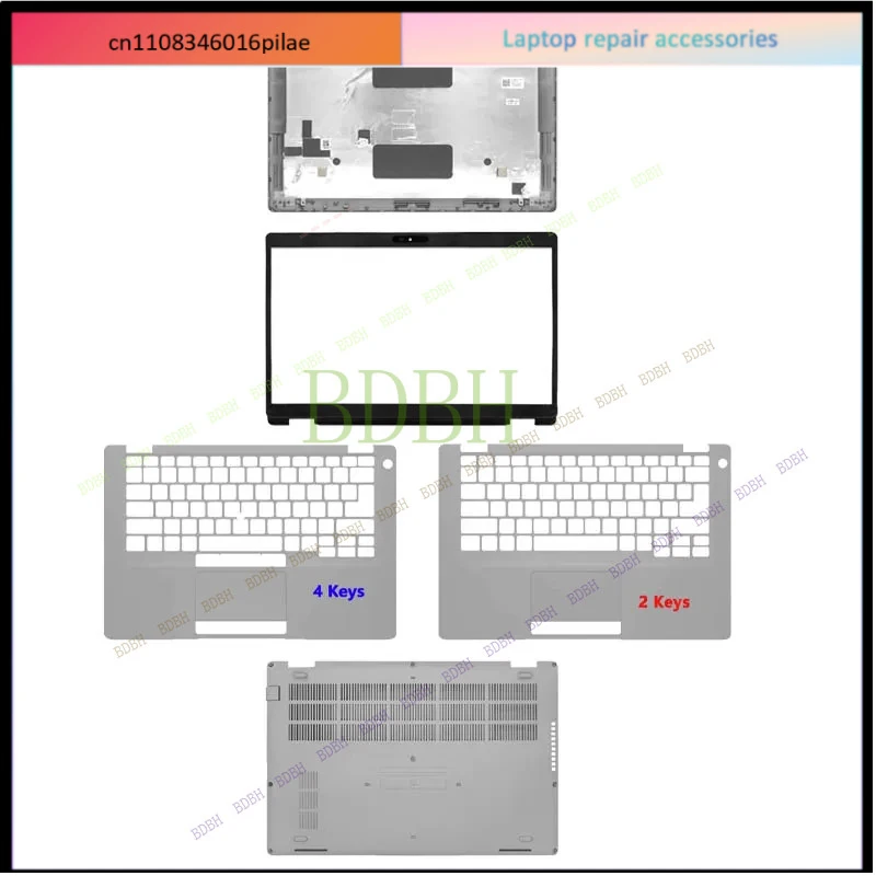 Replace Cover LCD Back Cover Front Bezel For Dell Latitude 5410 E5410 Series Palmrest Top Lower Bottom Case 0NKPM7 00W819 Silver