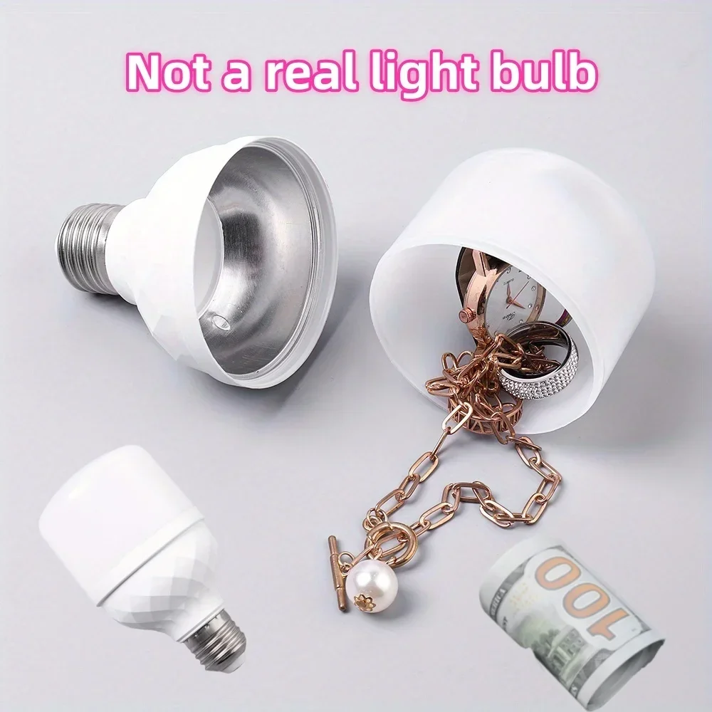 1Pcs storage light bulb transfer safety hidden storage bottle storage jewelry and valuables magic props are not real light bulbs
