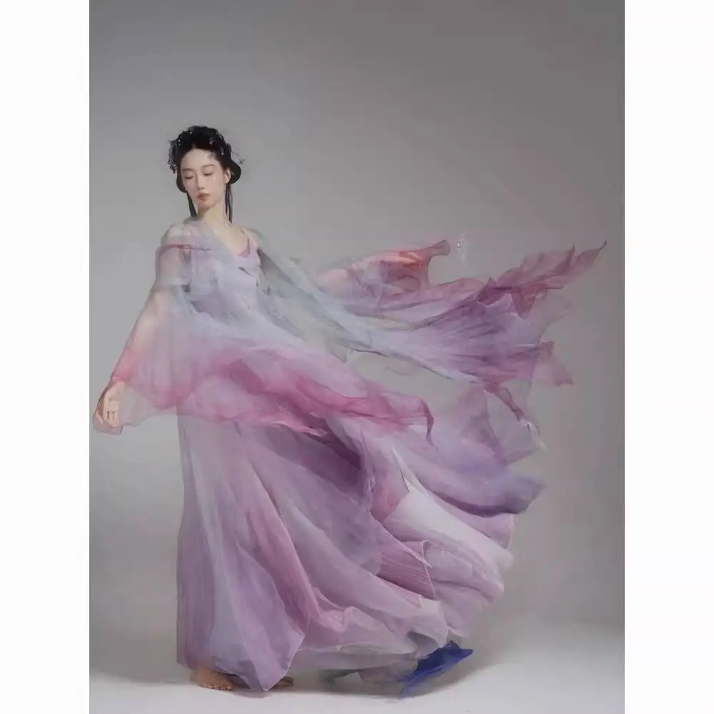 

Thousands of Cranes and Thousands of Butterflies | Xunji Linlin Classical Dance Daily Dress Hanfu Distressed Han Elements Large