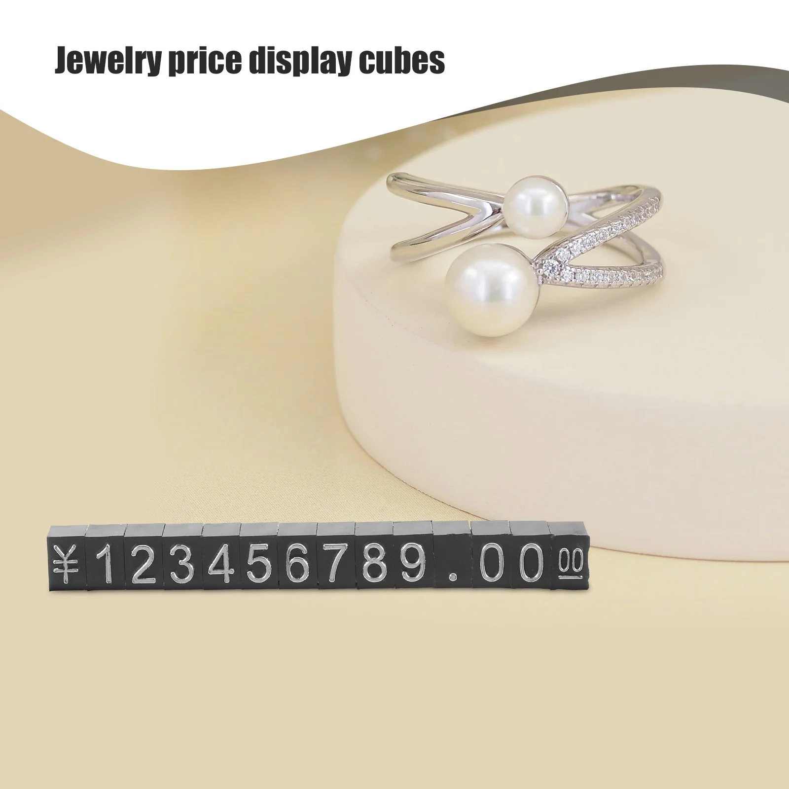 

10Sets Price Display Stands Compact Durable Jewelry Tags Easy Install Cube Blocks Price Tag Pricing Stand Block