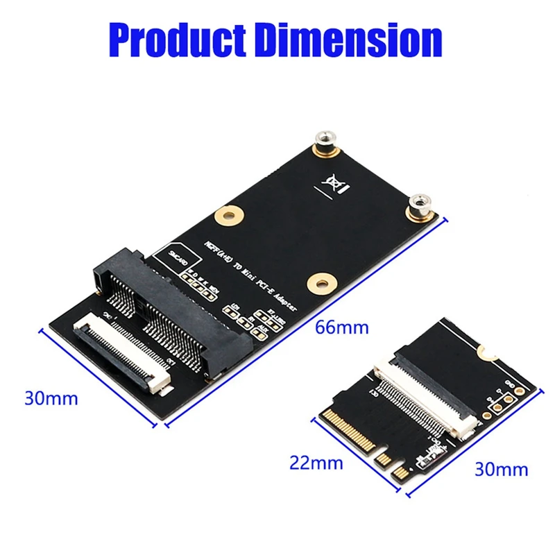 A + E NGFF vers Mini adaptateur PCI-E Clé A-E vers Mini PCI Express Wifi M.2 Adaptateur WIFI pour carte réseau demi et pleine grandeur