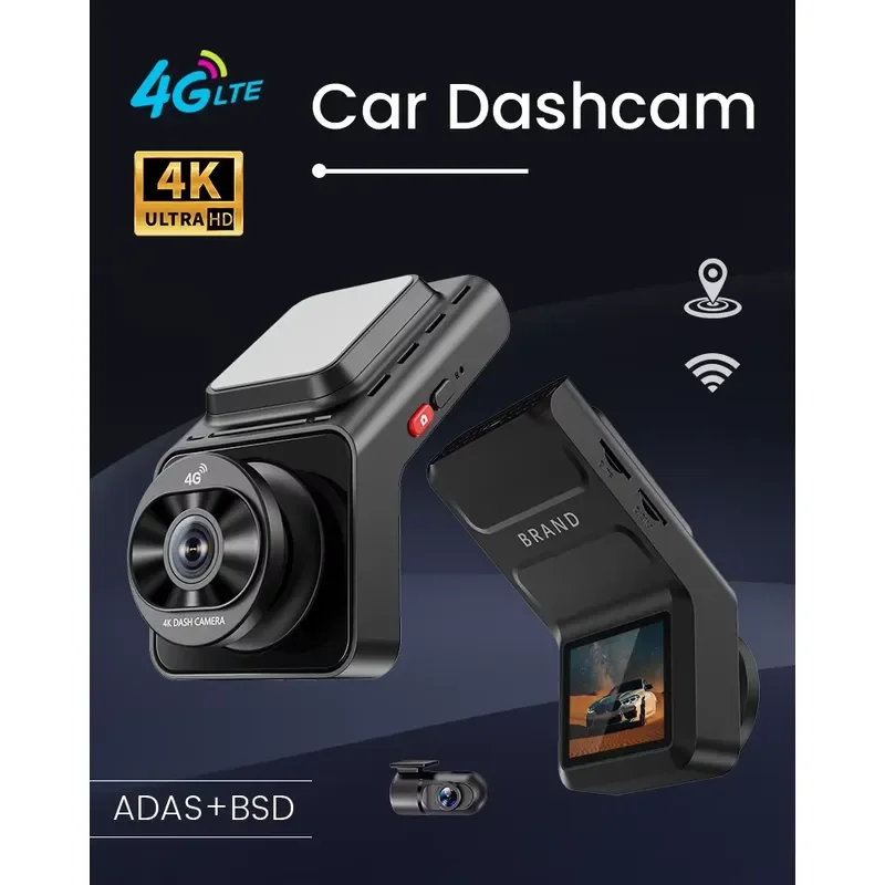 2026 New 4G 2 Lens WiFi LTE 4K Ultra 2 Cameras Dashcam with ADAS and BSD view 3