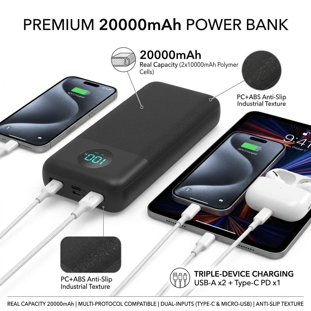 Power Bank 20000mAh PD 22.5W Fast Charging Phone External Battery Powerbank Portable Charger for Xiaomi Poco iPhone Samsung iPad - view 4
