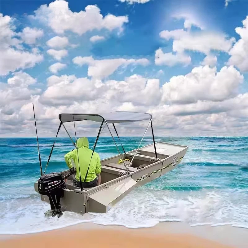 

Hot Selling 2.5m 3.26m 3.95m 4.13m 5.5m PE Plastic Detachable Portable Folding Fishing Boat With Outboard Engine Double-hull