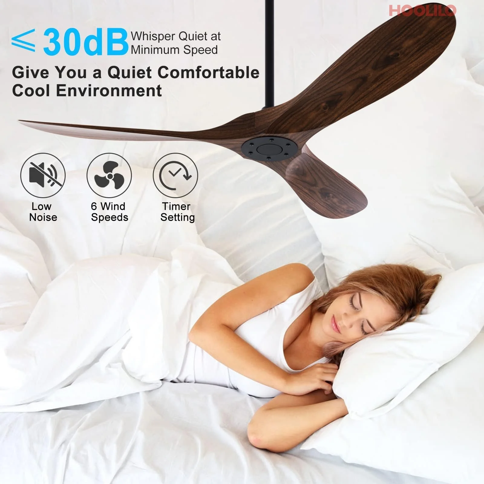 Ventilador De Techo ABS con luz LED, dispositivo De ventilación y 60 pulgadas con Control remoto De 52, Motor De 6 velocidades