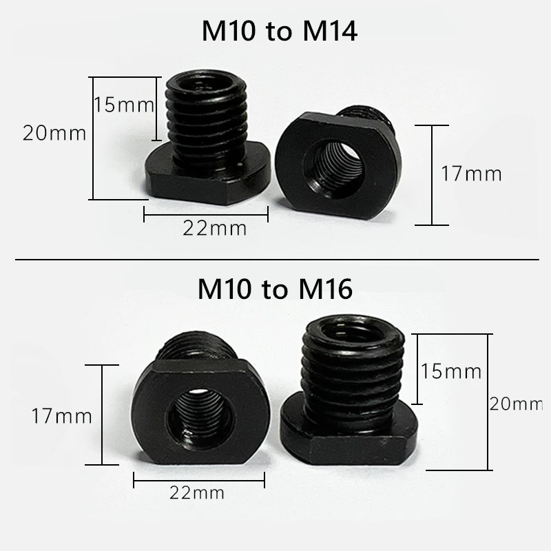 스레드 앵글 연마기 변환기, 100 앵글 연마기 어댑터, M10-M16 또는 M14, 1 개