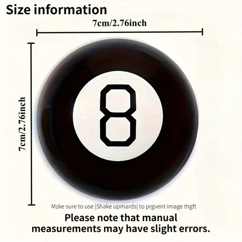 1pcs Magic Fortune Telling Ball with Inner Answers, Fun Shaking Prediction Toy for Party H5843HGS
