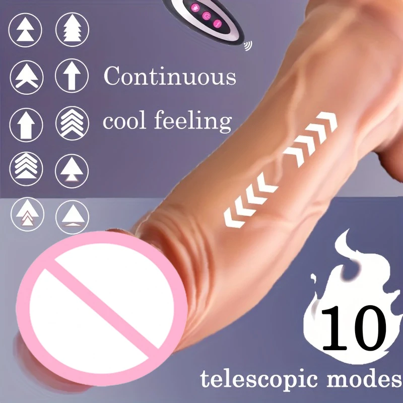 Silicone Thrusting Dildo Vibrator 8.66 Inch Heating Rotating Strong Suction Cup G Spot Anal Vaginal Stimulator USB Rechargeable