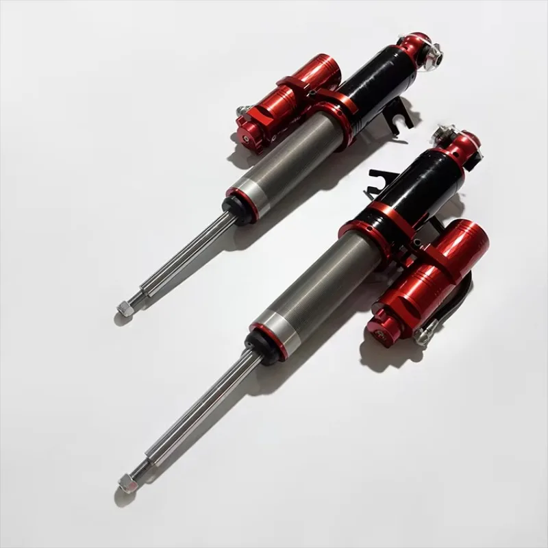 X6, Compression and Rebound Bidirectional Adjustable, 4 Inches, Red, 2.0-inch Diameter Tube.
