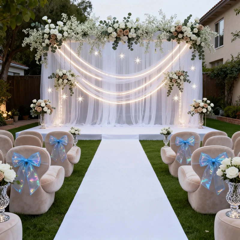 1 White Party Carpet, Suitable for Press Conferences, Company Annual Meetings, Birthday Parties, Outdoor Parties