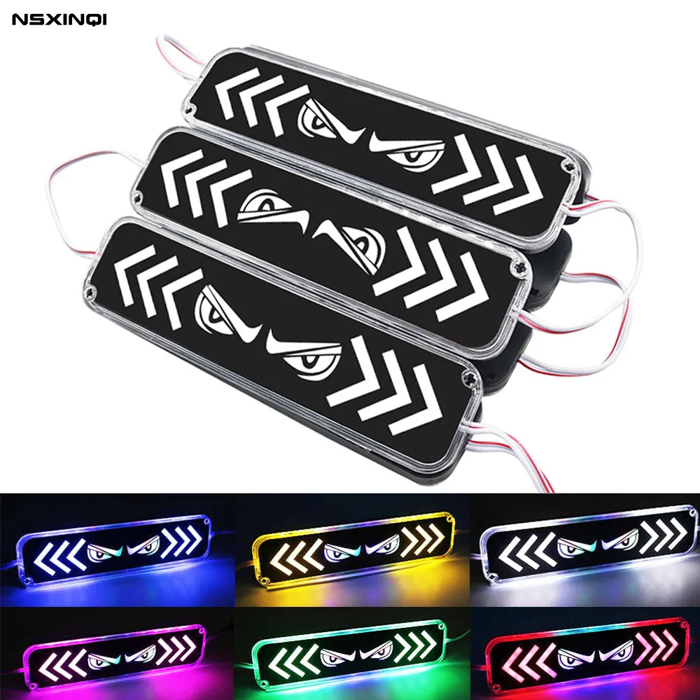 1pcs Led Module Devil Demon Eye Strobe Warning Light with indicator light for Car Motorcycle