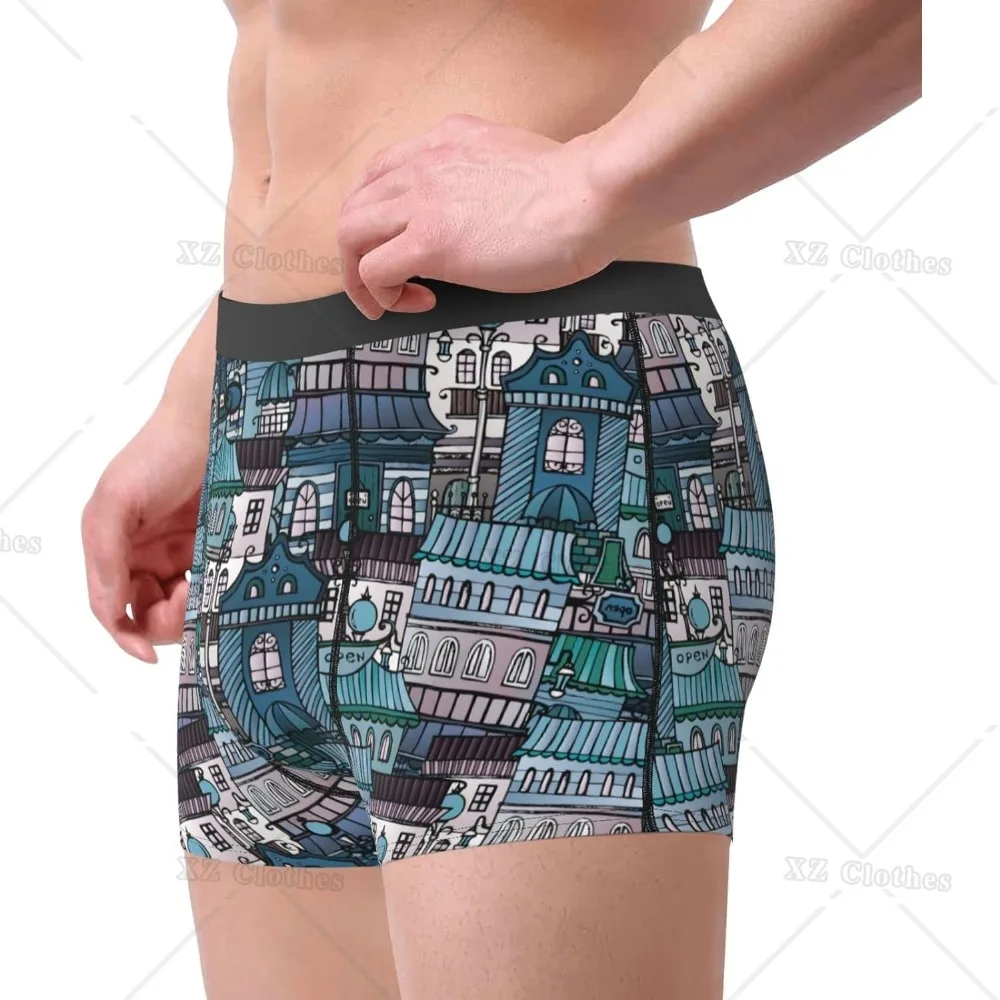 Vintage Old Structure Men's Funny Underwear Boxer Briefs Slight Elasticity Male Shorts, Novelty Stylish Gift for Men