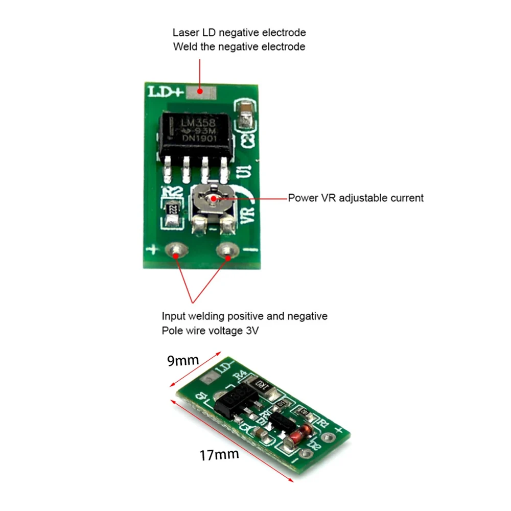 Input Red/Green/Blue Laser Module PCB Circuit Board 3-5V Universal ACC Constant Current Voltage