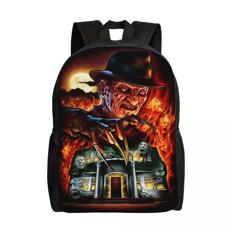 

Horror Movie Killer Laptop Backpack Women Men Fashion Bookbag for School College Students Halloween Film Bag