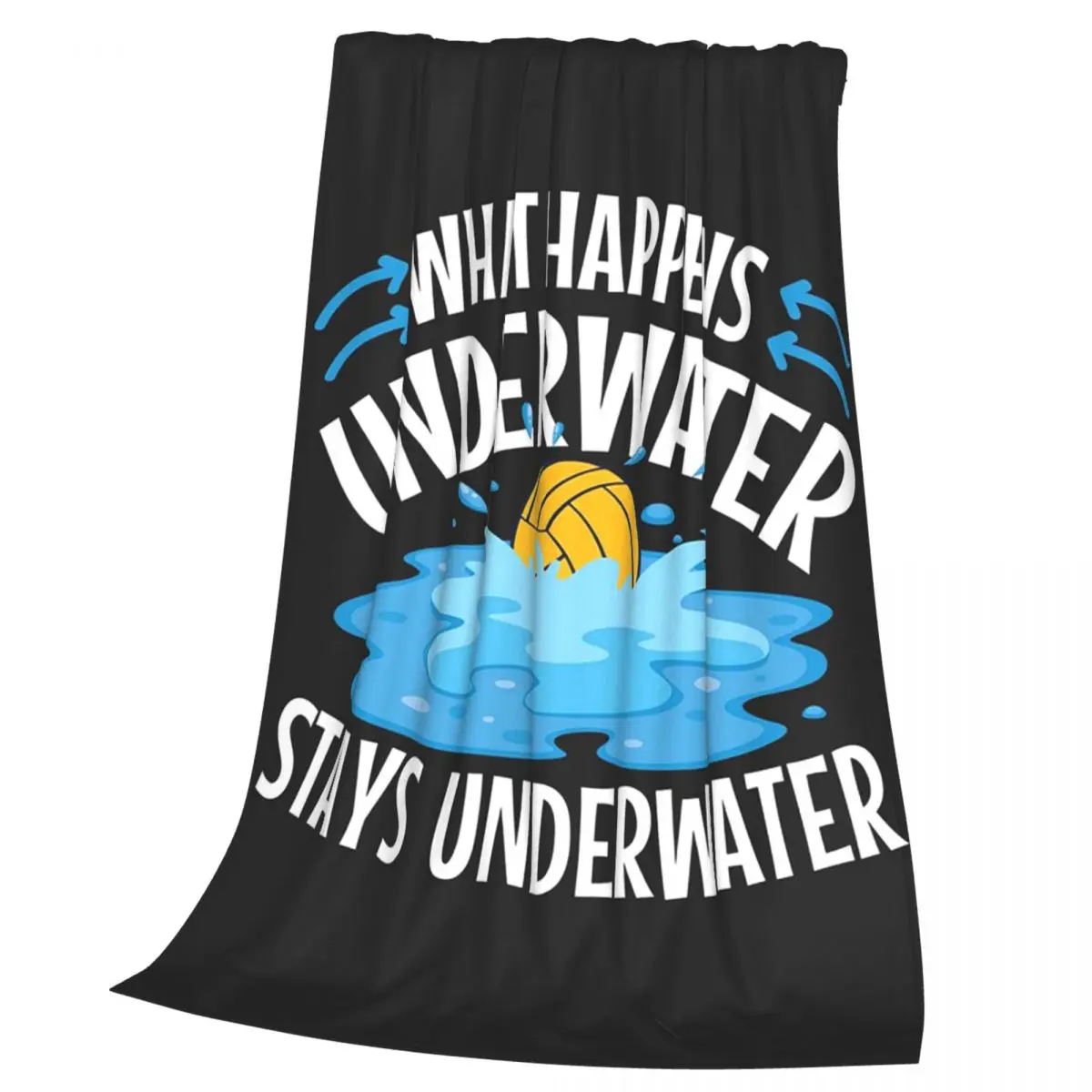 Water Polo What Happens Underwater Stays Underwater Blankets Soft Warm Flannel Throw Blanket Bedding for Bed Travel Home Sofa