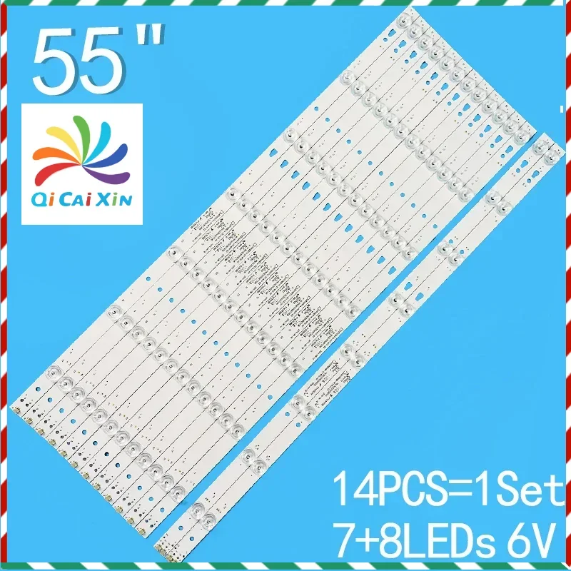 LED Backlight Strip For  MHDV5533-U4 LT-55C550 LED55D08B-ZC14CG-02 LED55D07A-ZC14CG-02 30355007206  LE55D8810   F55A7F1