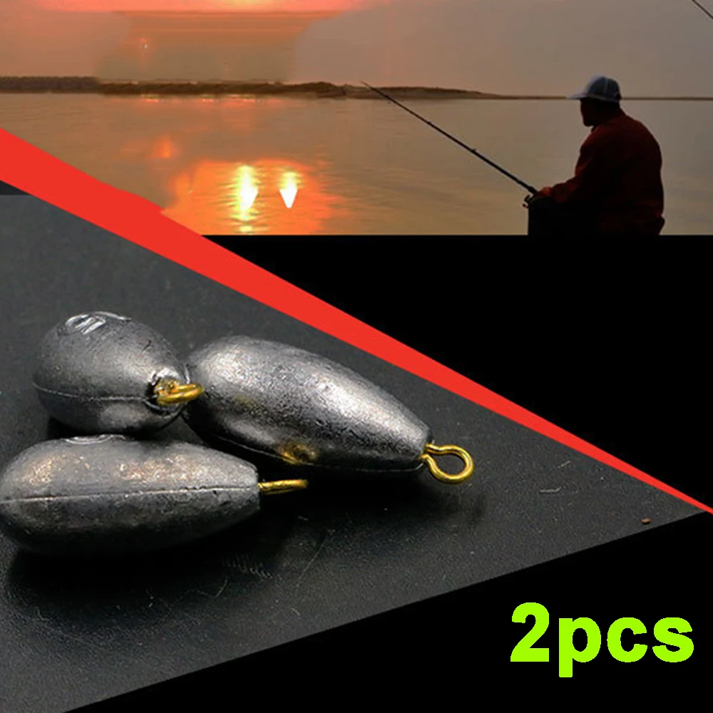 Water Droplets 2pcs Tackle Sinking Bait Solid Angling Gear Lead Weights Fishing Accessories Fishing Sinkers Lead Sinker