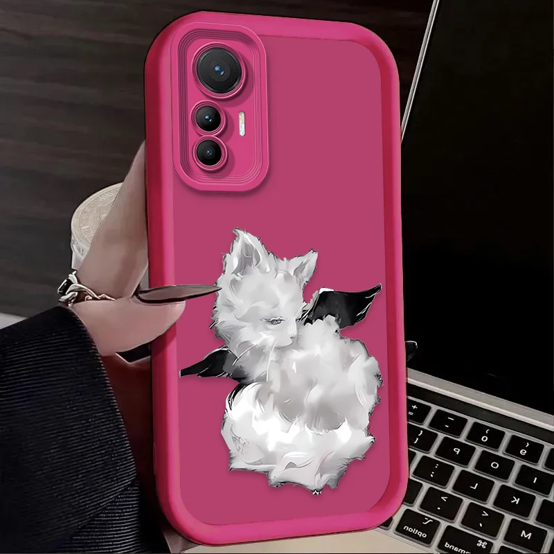 حافظة طباعة على شكل زهرة حبر لهاتف Xiaomi Mi 15 Ultra 14 13 12 12S 12X 11 Lite 5G NE 13T 12T 11T 14T Pro غطاء كامل مقاوم للصدمات