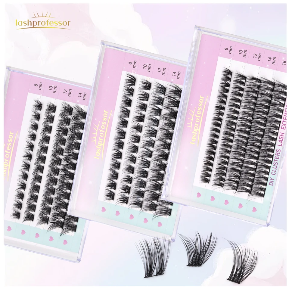 

60Pcs Handmade Quick DIY Lash Extensions 8-16mm Mix At Home Eyelash Segmented Bundle Lash DIY Individual Makeup Clusters Cosplay