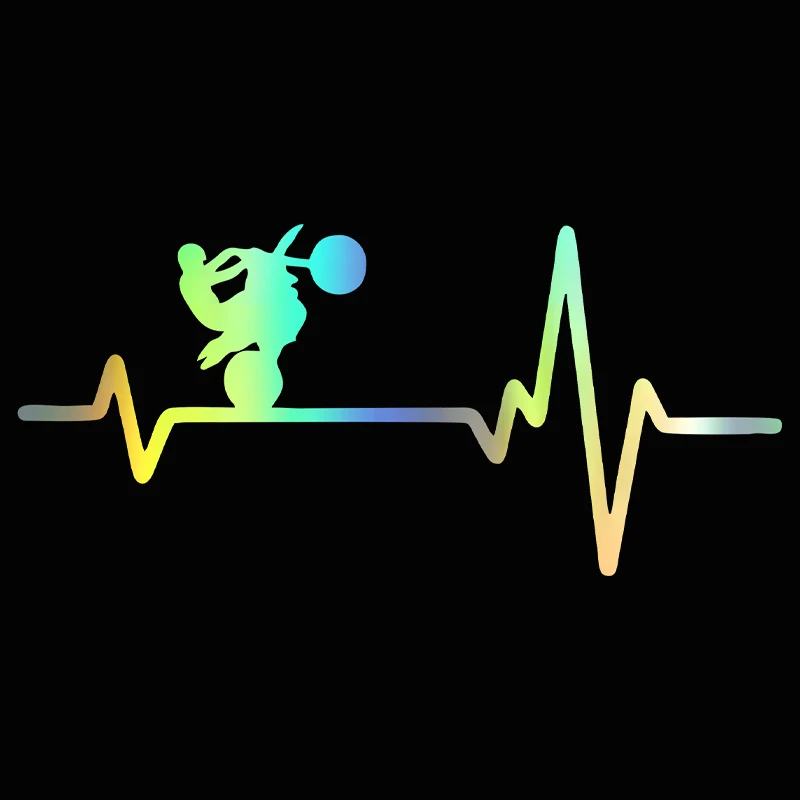 1PC Dirt Bike Motorcycle Tires Heartbeat Creative 3D Car Sticker Waterproof Vinyl Decal 16.3x7.5cm Auto Motorcycle Decor