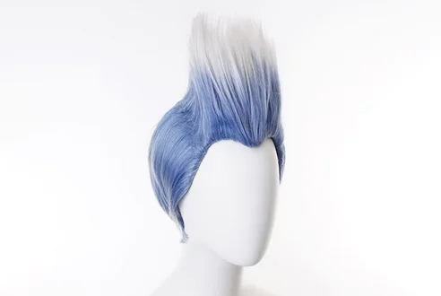 Descendants 3 Hades Cosplay Wig Short Gradient Blue Style Heat Resistant Synthetic Hair Halloween Party Role Play Costume Wigs