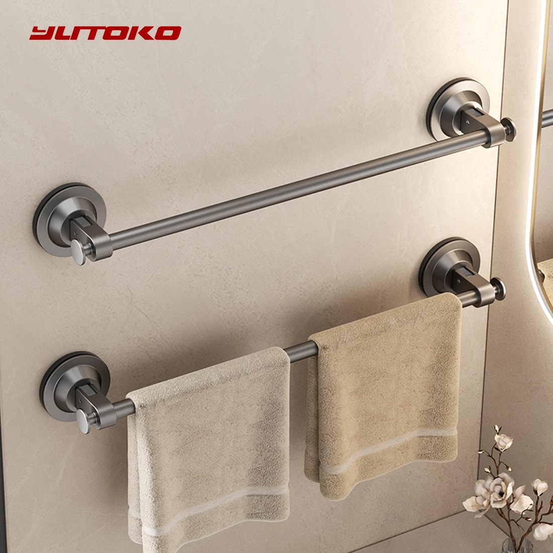 

Настенная вешалка для полотенец Стеллаж для хранения в ванной комнате без сверления Вешалка для полотенец Кухня Аксессуары для ванной комнаты Присоска Полка для полотенец ﻿