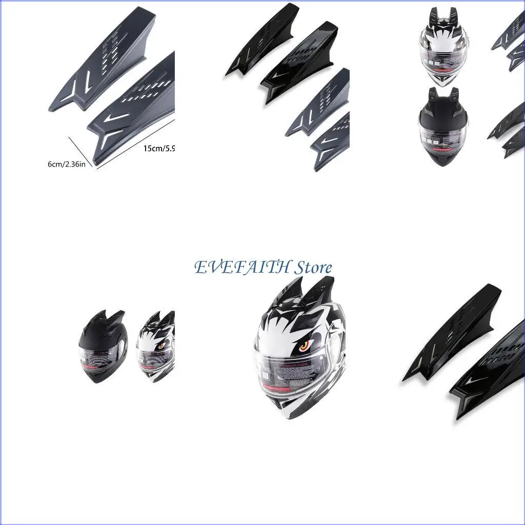 

124B 2 Pcs Racing Ear Horns Motorcycle Helmet Horns Punk Scooter Dirt Pit Bike
