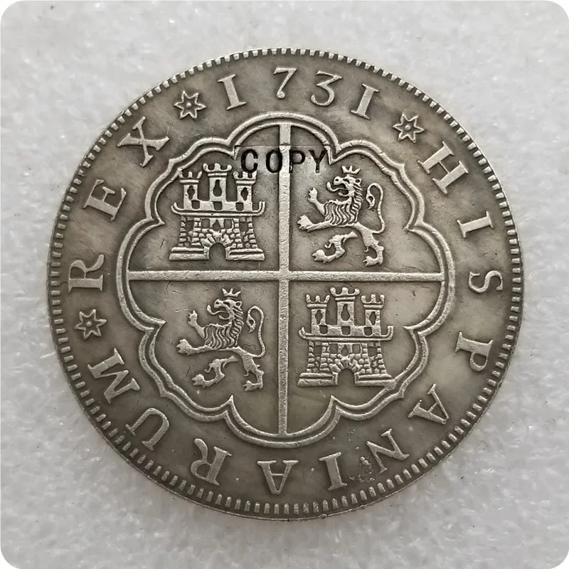 1731 Spain 8 Reales  COIN COPY commemorative coins-replica coins medal coins collectibles Challenge Pocket Coins Christmas Gifts