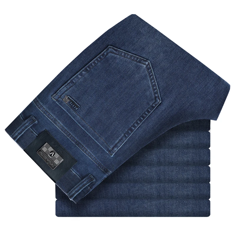 Spring Autumn Men Baggy Jeans Oversize Straight Loose Business Casual Denim Trousers Solid Streetwear Fashion Y2k Wide Leg Pants