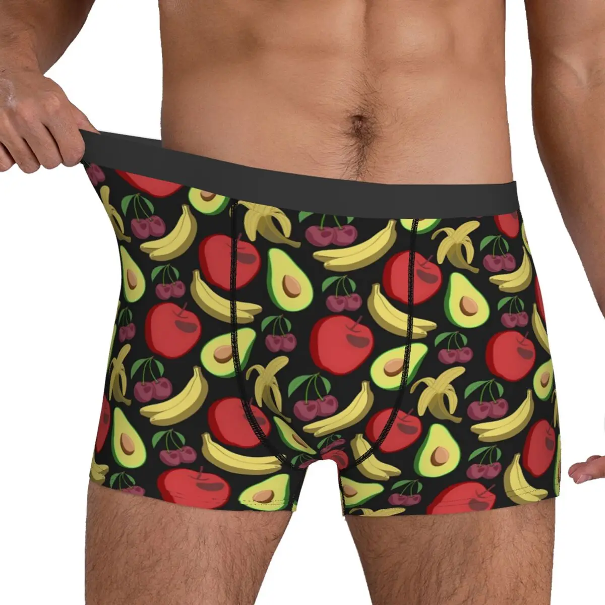 Colorful Fruit Print Underwear Avocado And Banana Men's Shorts Briefs Soft Boxer Shorts Hot Printed Large Size Underpants