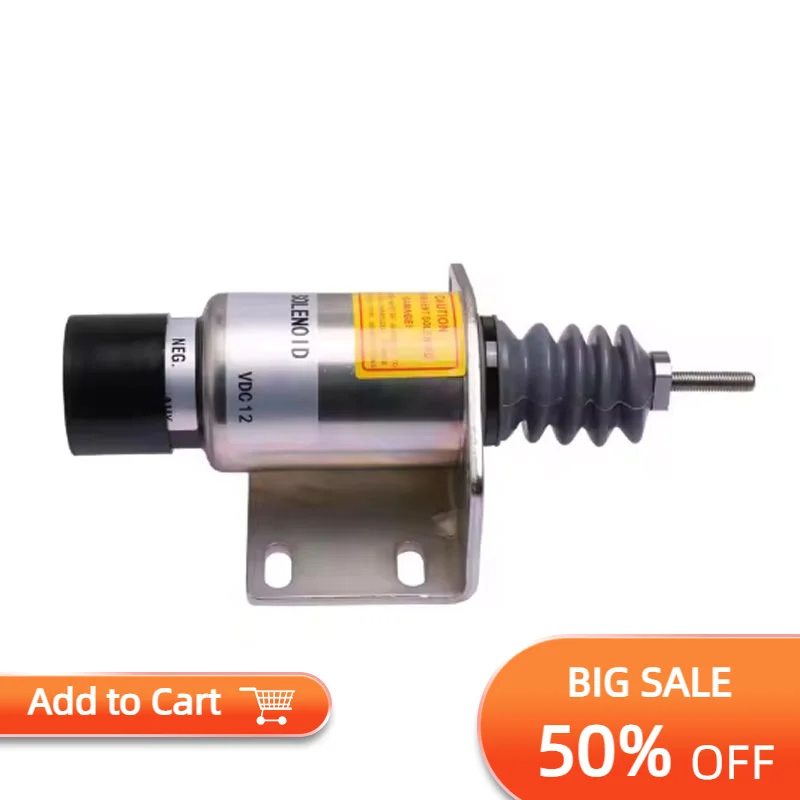 

Applicable to Excavator diesel Engine Fuel Flameout Solenoidvalve 2001-12F2U1B2ASA-2774-A 12V Flameout Switch Spare Parts