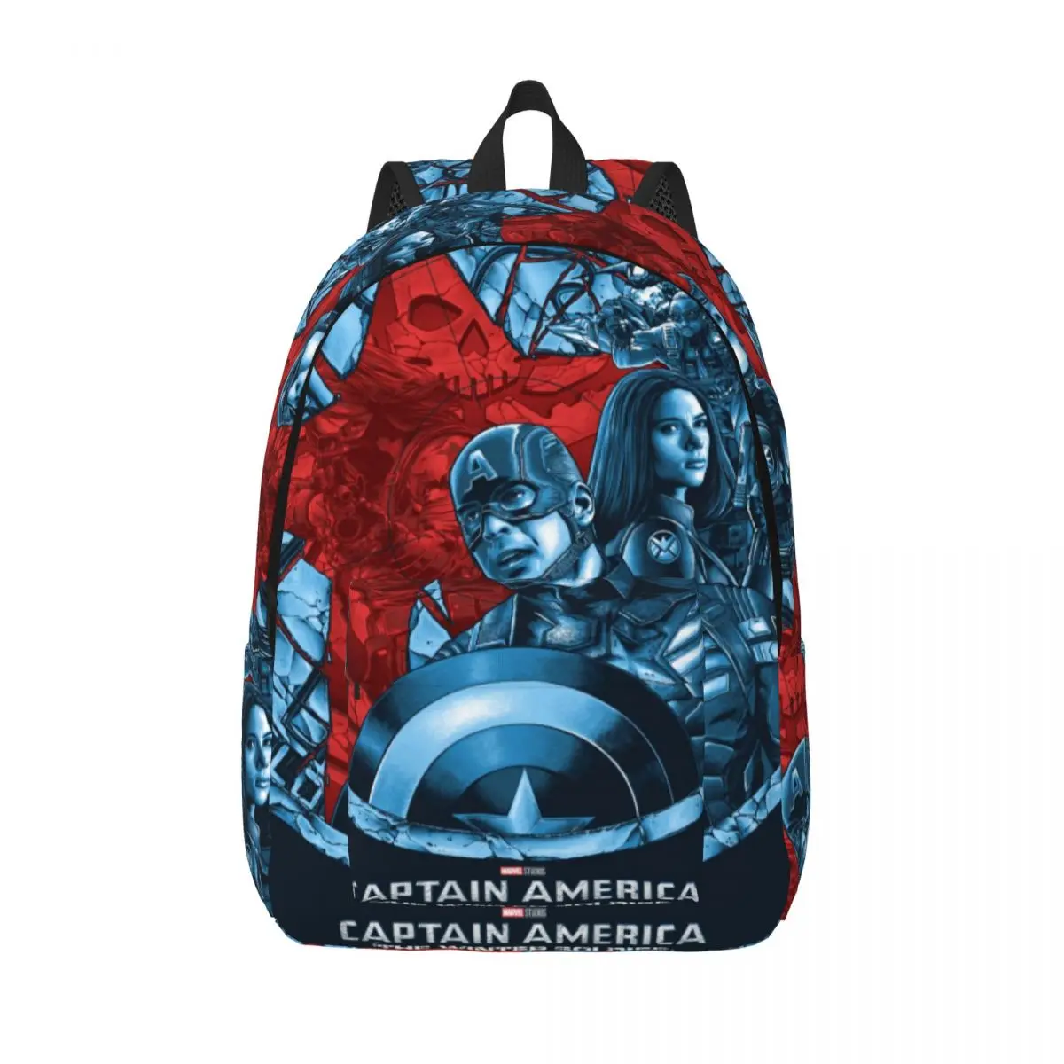 

Custom Captain America Hero Canvas Backpacks for Women Men College School Students Bookbag Fits 15 Inch Laptop Bags